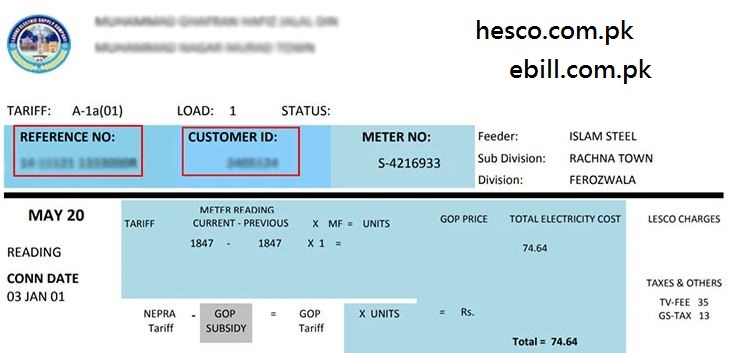 Lesco Bill Online 2024 - LESCO Duplicate Bill Download